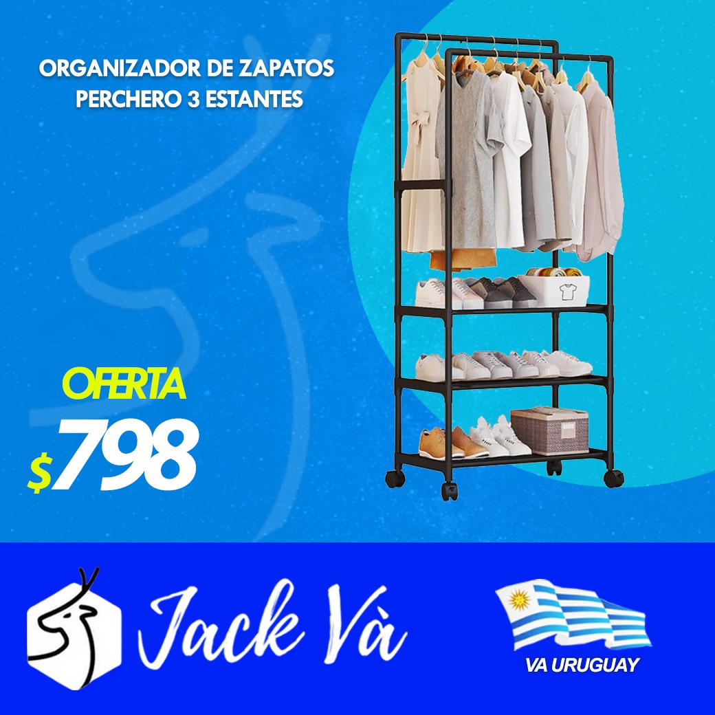 Organizador de ZapatosPerchero 3 Estantes - Organizadores